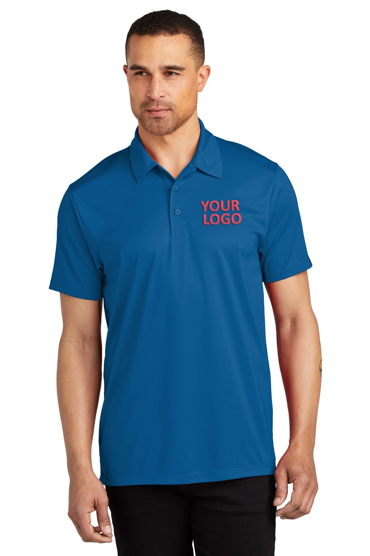 OGIO Bolt Blue OG125 company polo shirts embroidery