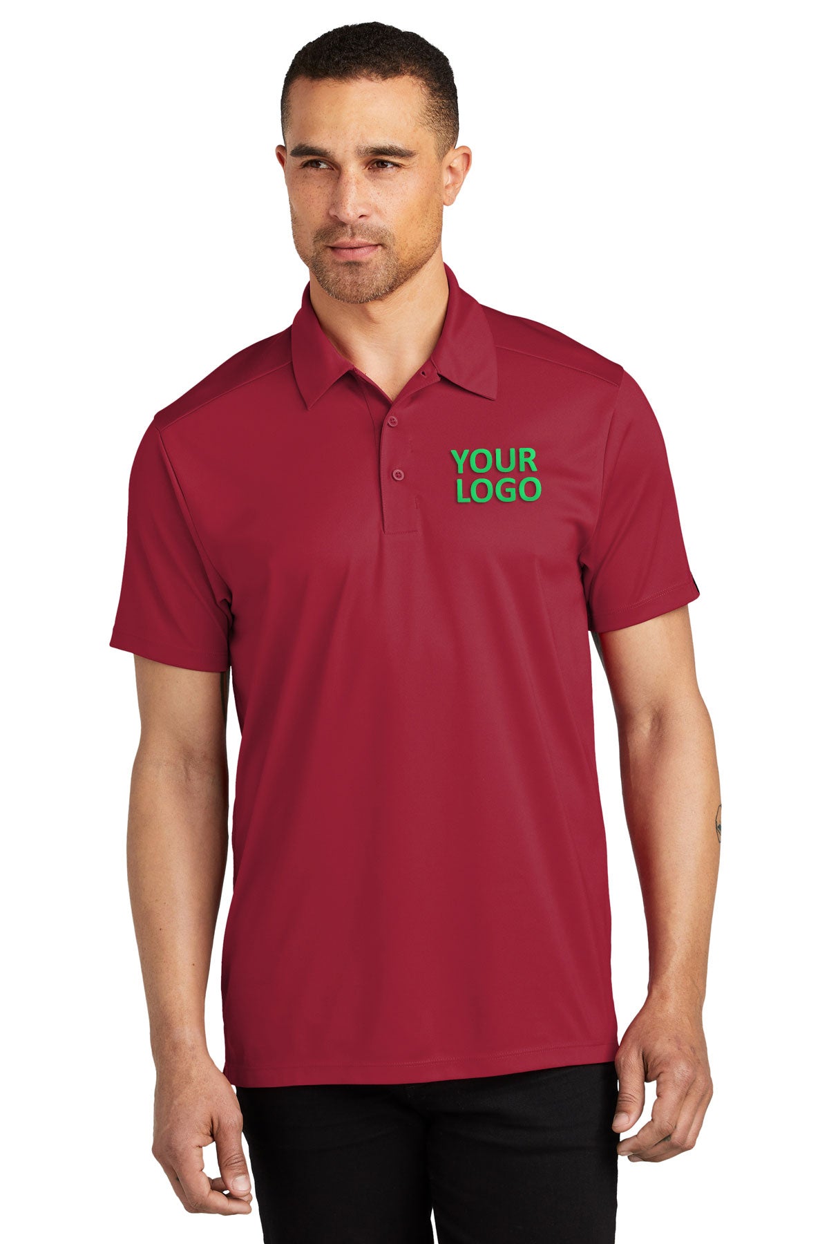 OGIO Signal Red OG125 company polo shirts embroidery