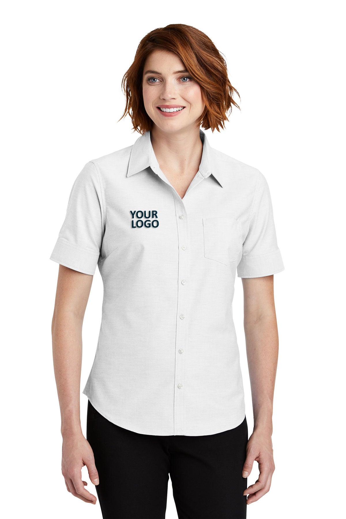 Port Authority White L659 work shirts with logo