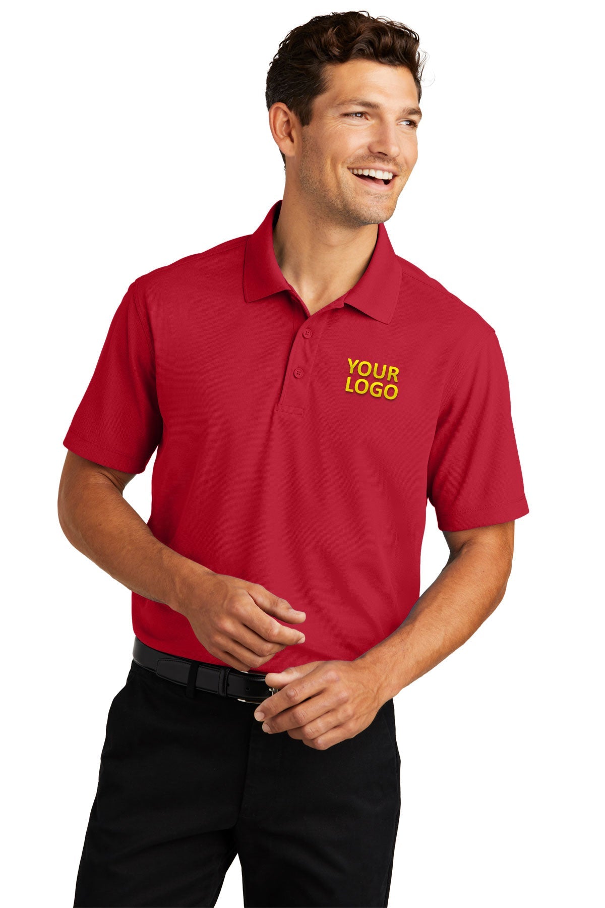 port authority engine red k572 custom made polo shirts with logo