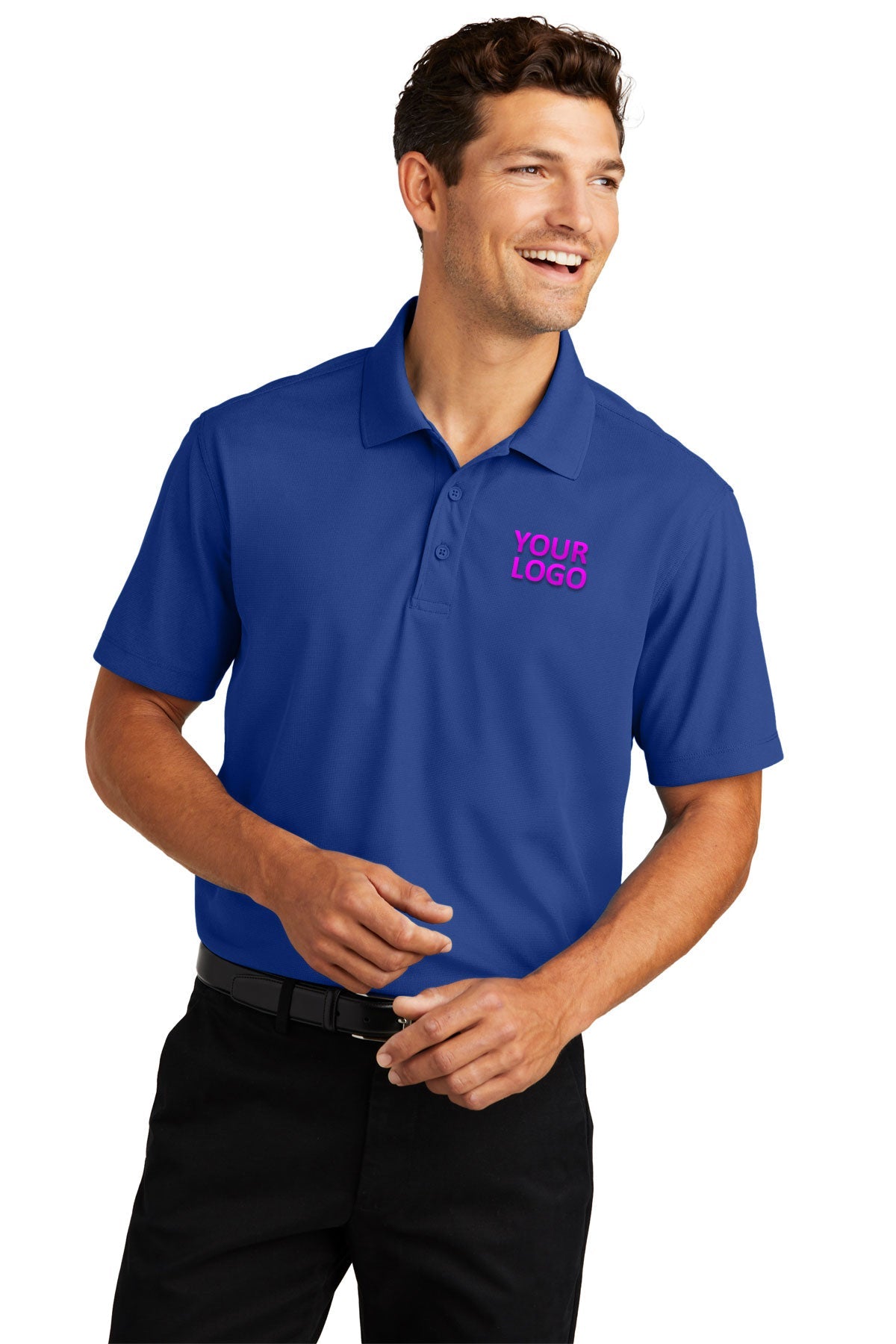 port authority true royal k572 custom made polo shirts with logo