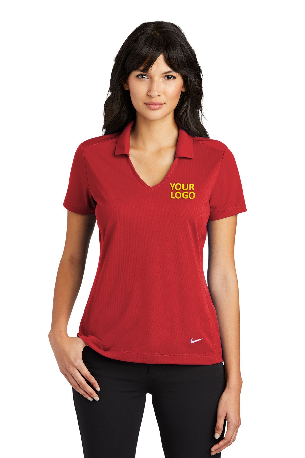 nike university red 637165 custom polo shirts embroidered