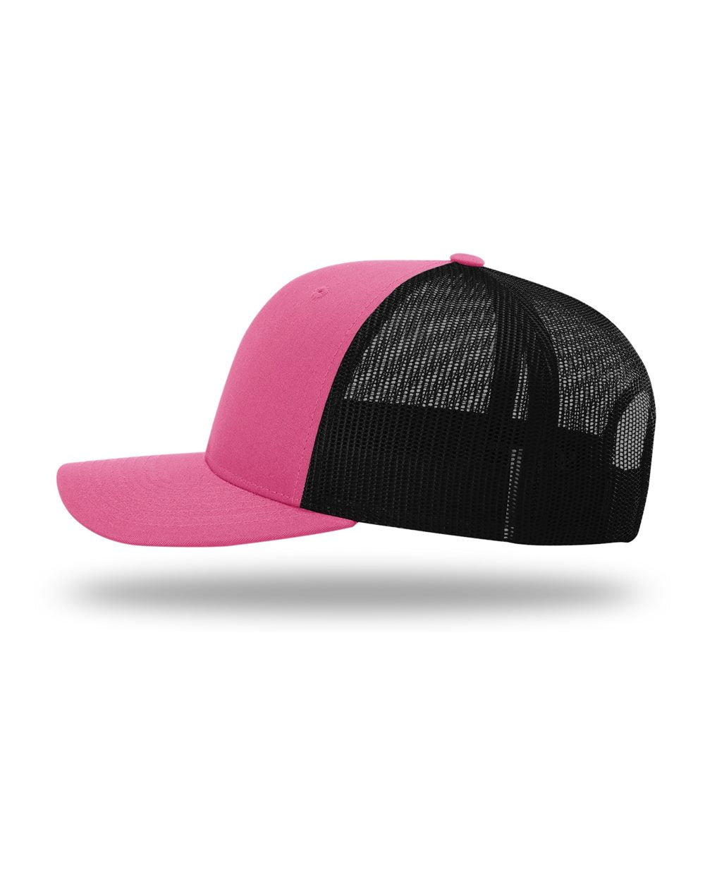 Richardson Low Pro Custom Trucker Caps, Hot Pink Black