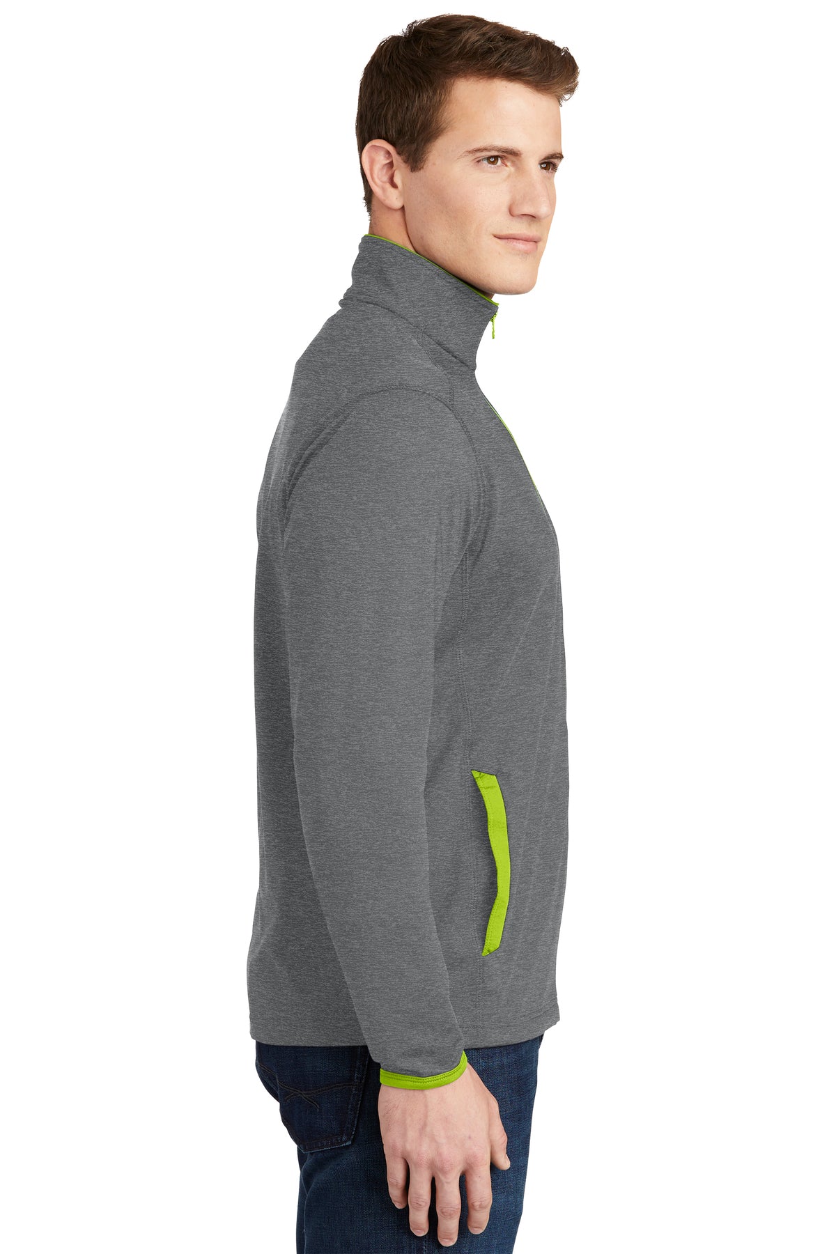 sport-tek_st853 _charcoal grey heather/ charge green_company_logo_sweatshirts