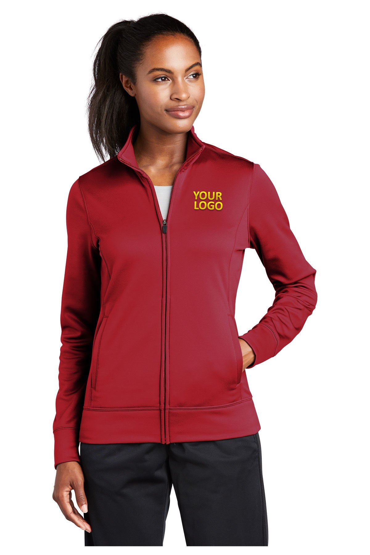 Sport-Tek Deep Red LST241 company jackets with logo