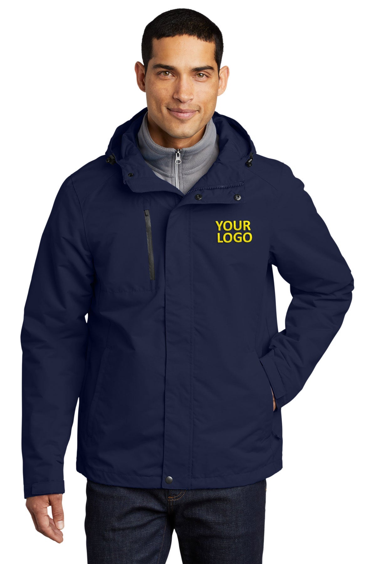 Port Authority True Navy J331 team jackets embroidered