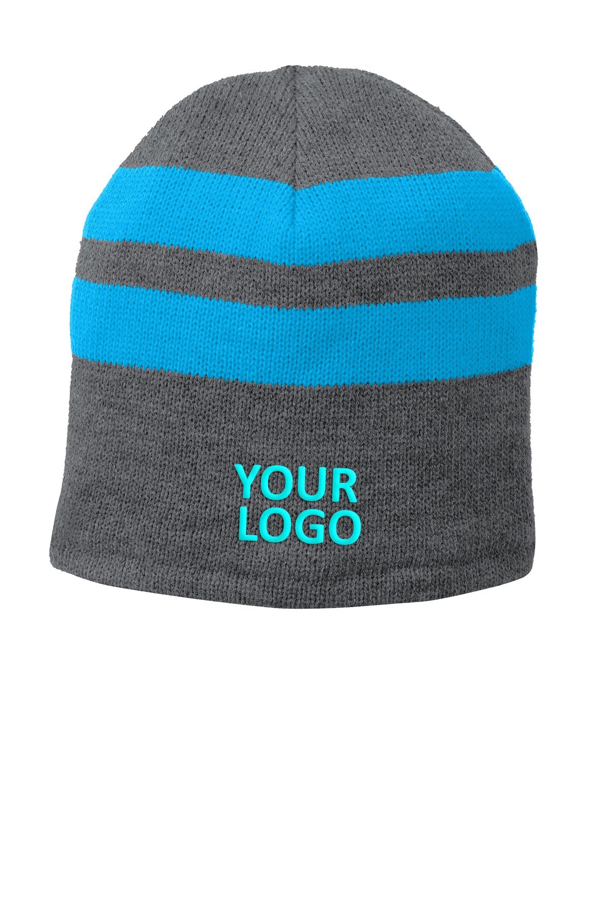 Port & Company Fleece-Lined Striped Beanie Cap