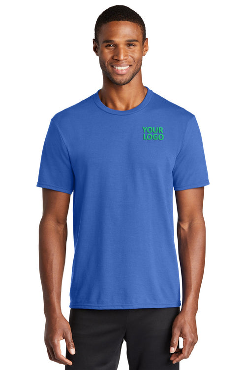 Port & Company Ladies Performance Blend Customized V-Neck Tee's, True Royal