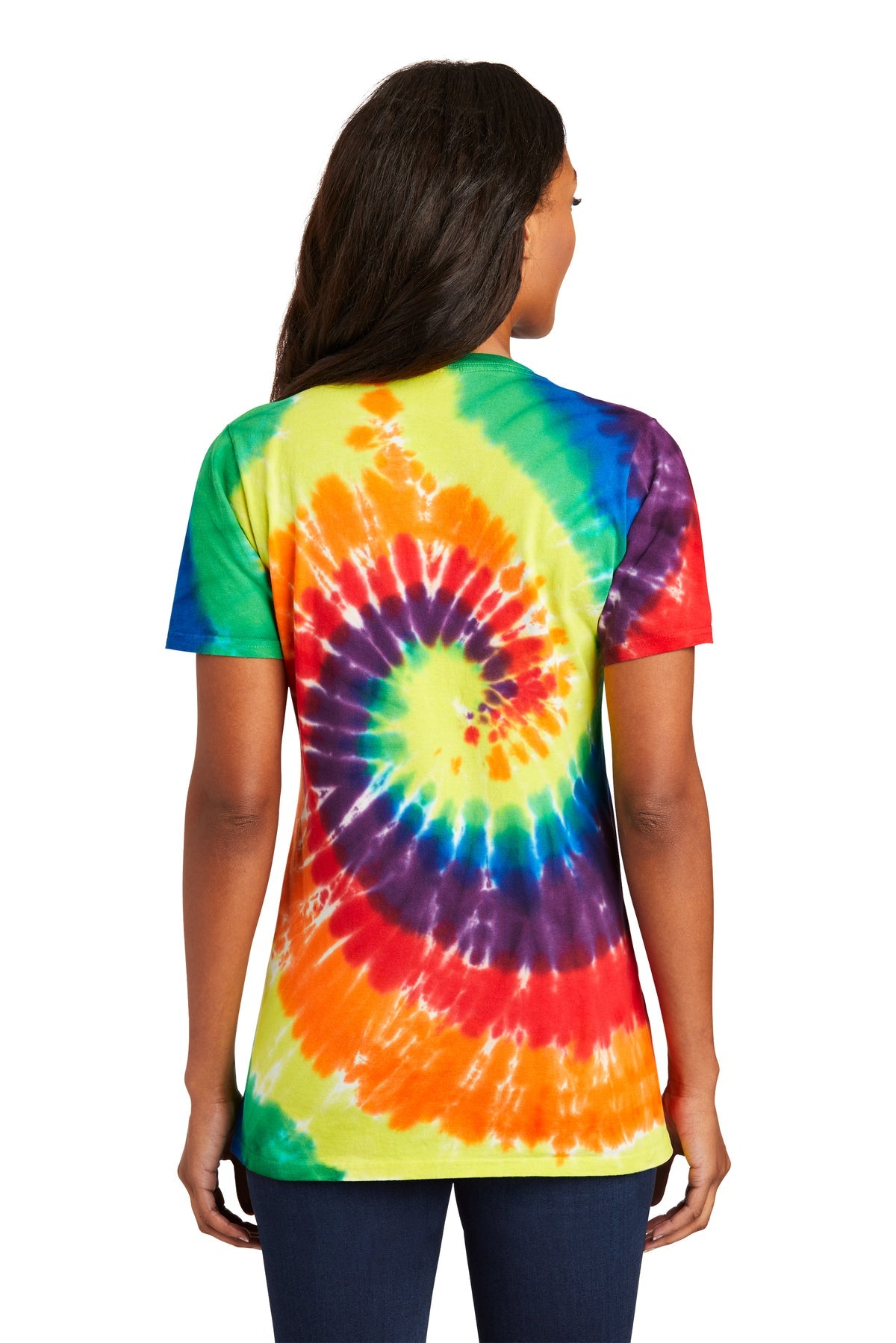 Port & Company Ladies Tie-Dye V-Neck Tee