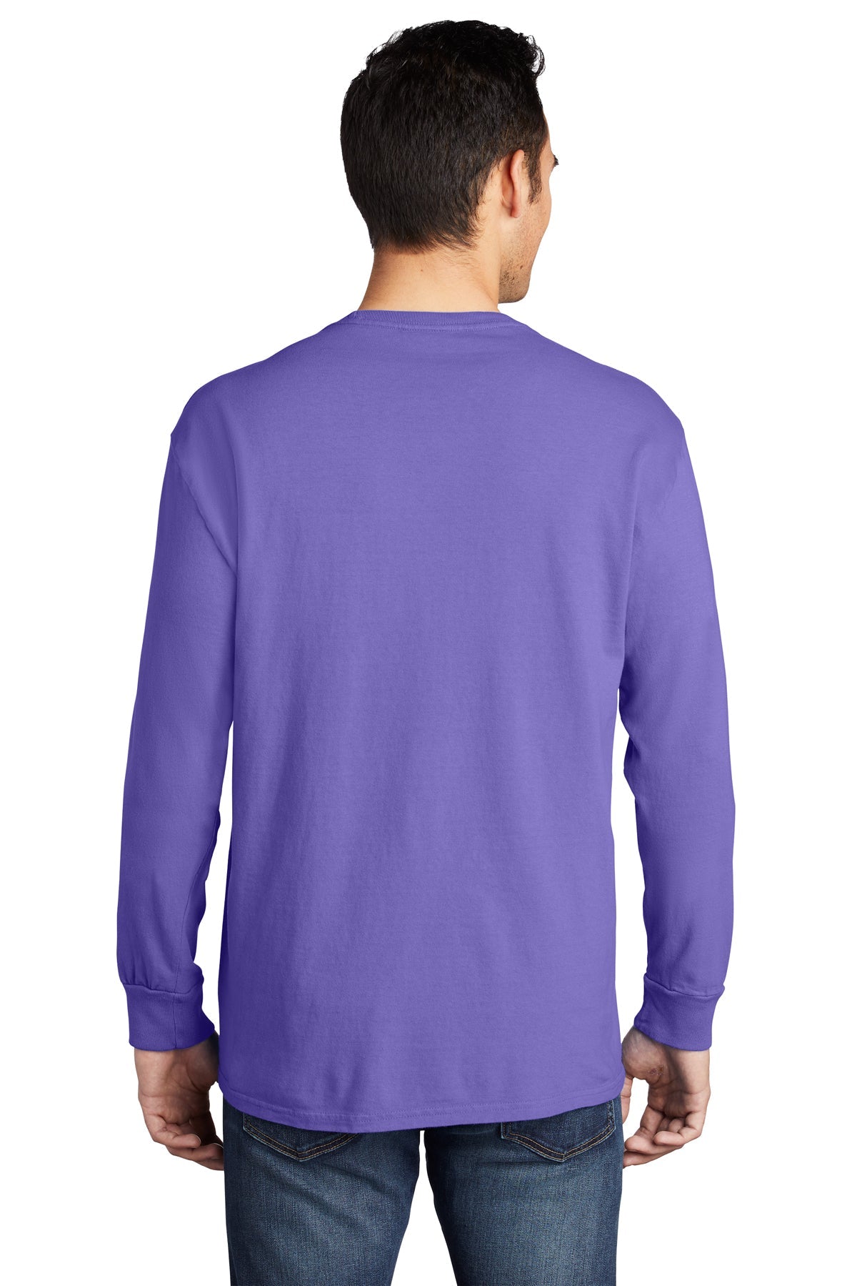 Port & Company Pigment-Dyed Long Sleeve Pocket Tee