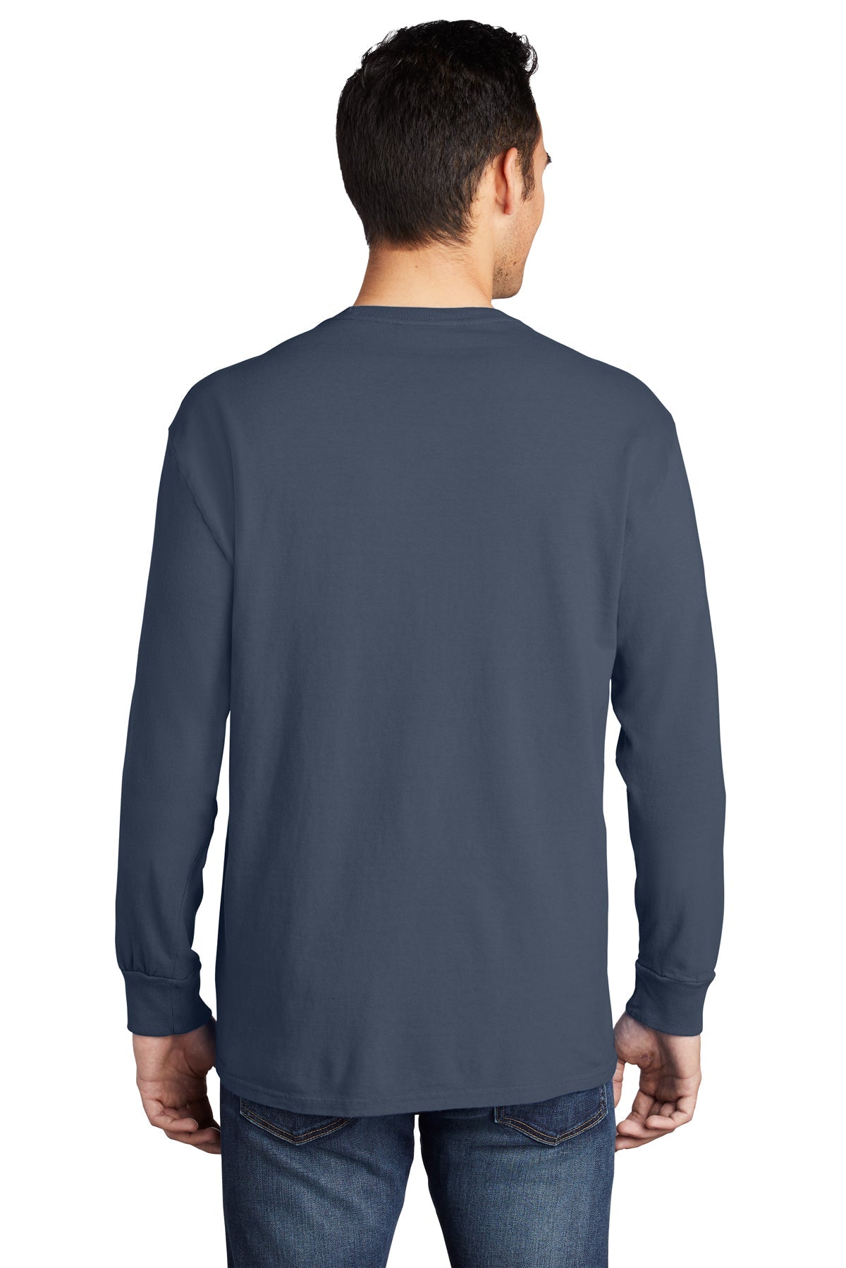 Port & Company Pigment-Dyed Long Sleeve Pocket Tee