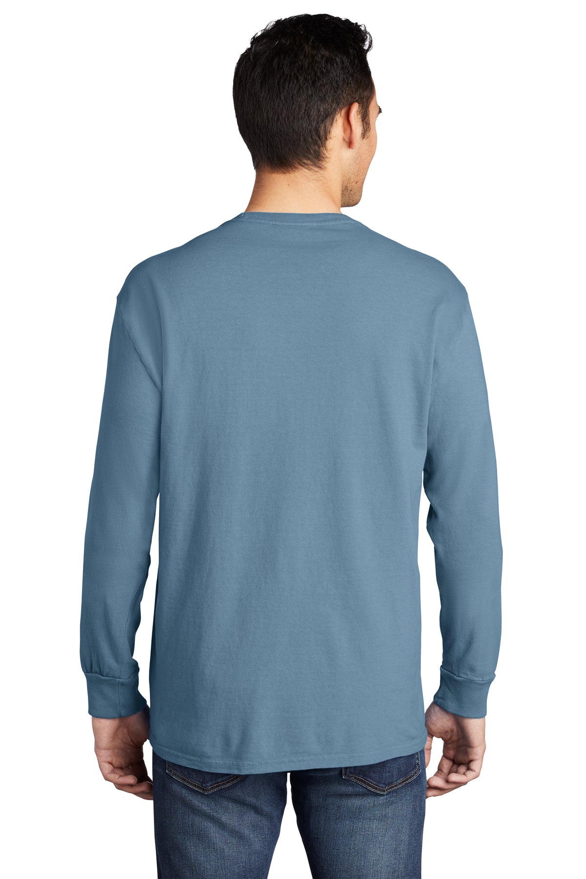 Port & Company Pigment-Dyed Long Sleeve Pocket Tee