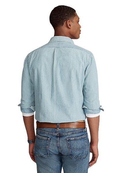 Branded Ralph Lauren Classic Fit Chambray Shirt Chambray