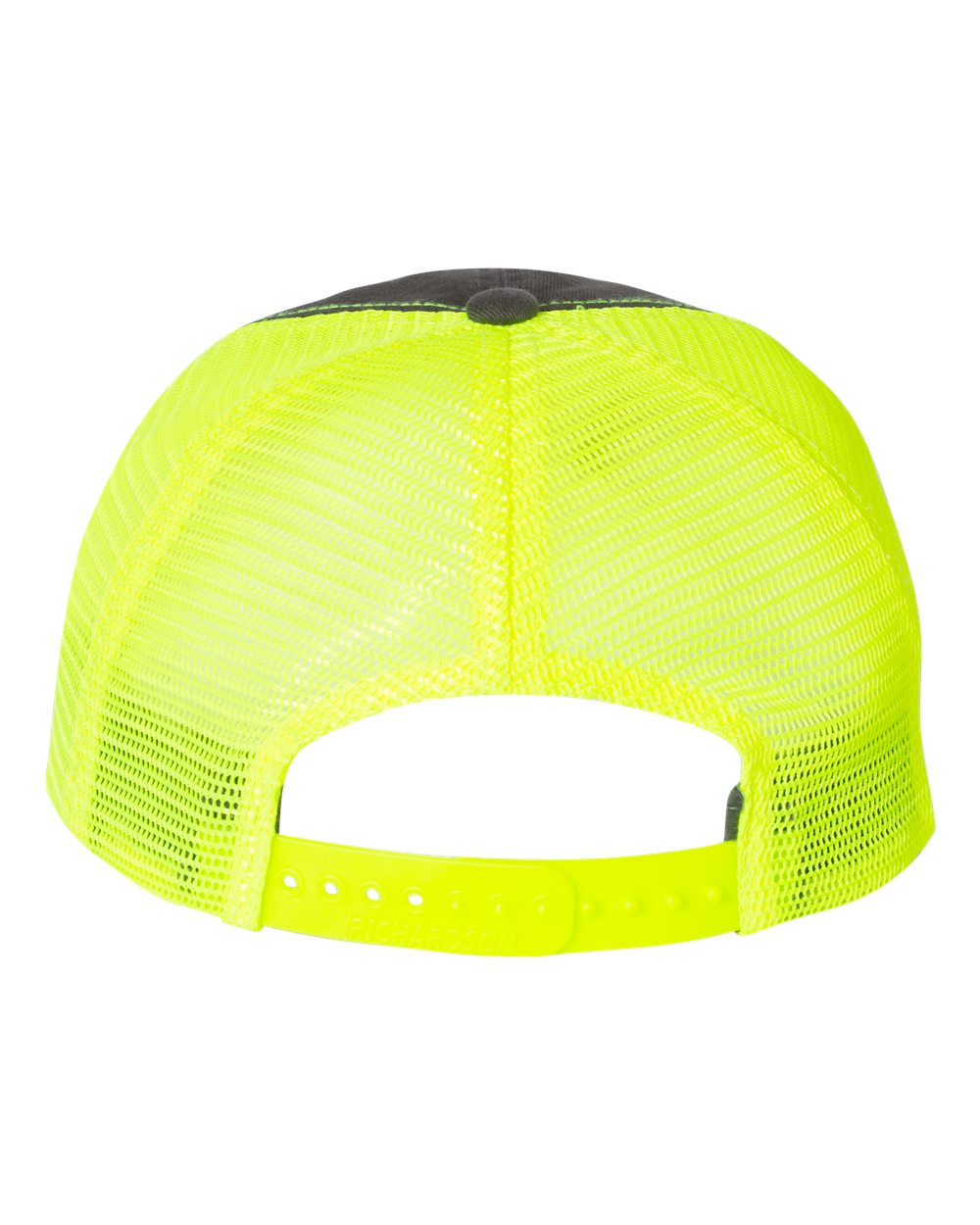 Richardson Garment-Washed Custom Trucker Caps, Charcoal Neon Yellow