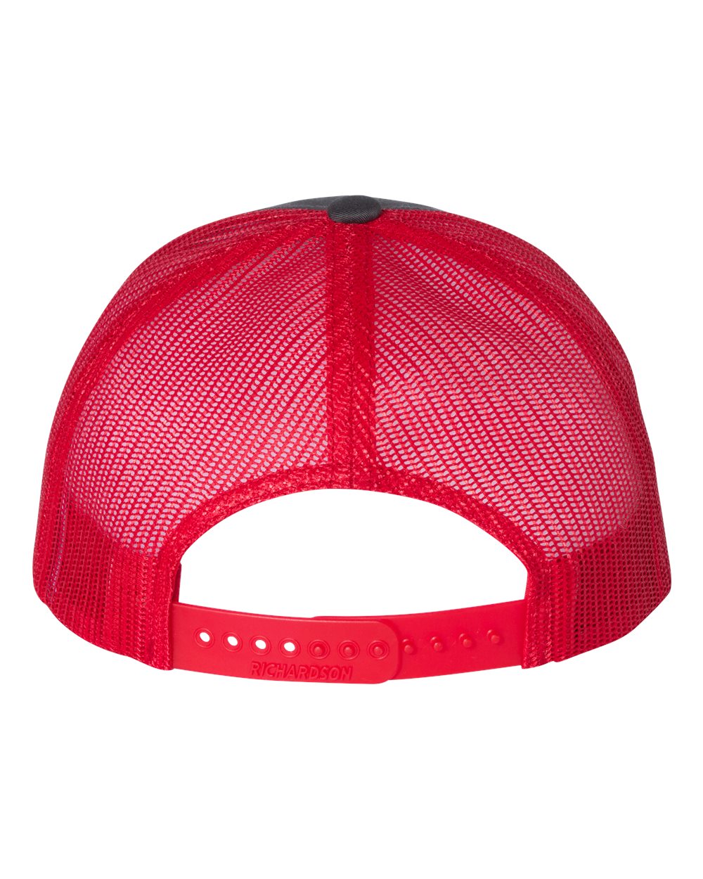 Richardson Low Pro Customized Trucker Caps, Charcoal Red