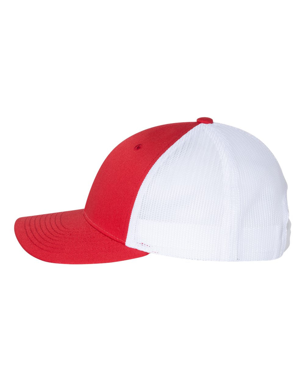 Richardson Low Pro Branded Trucker Caps, Red White