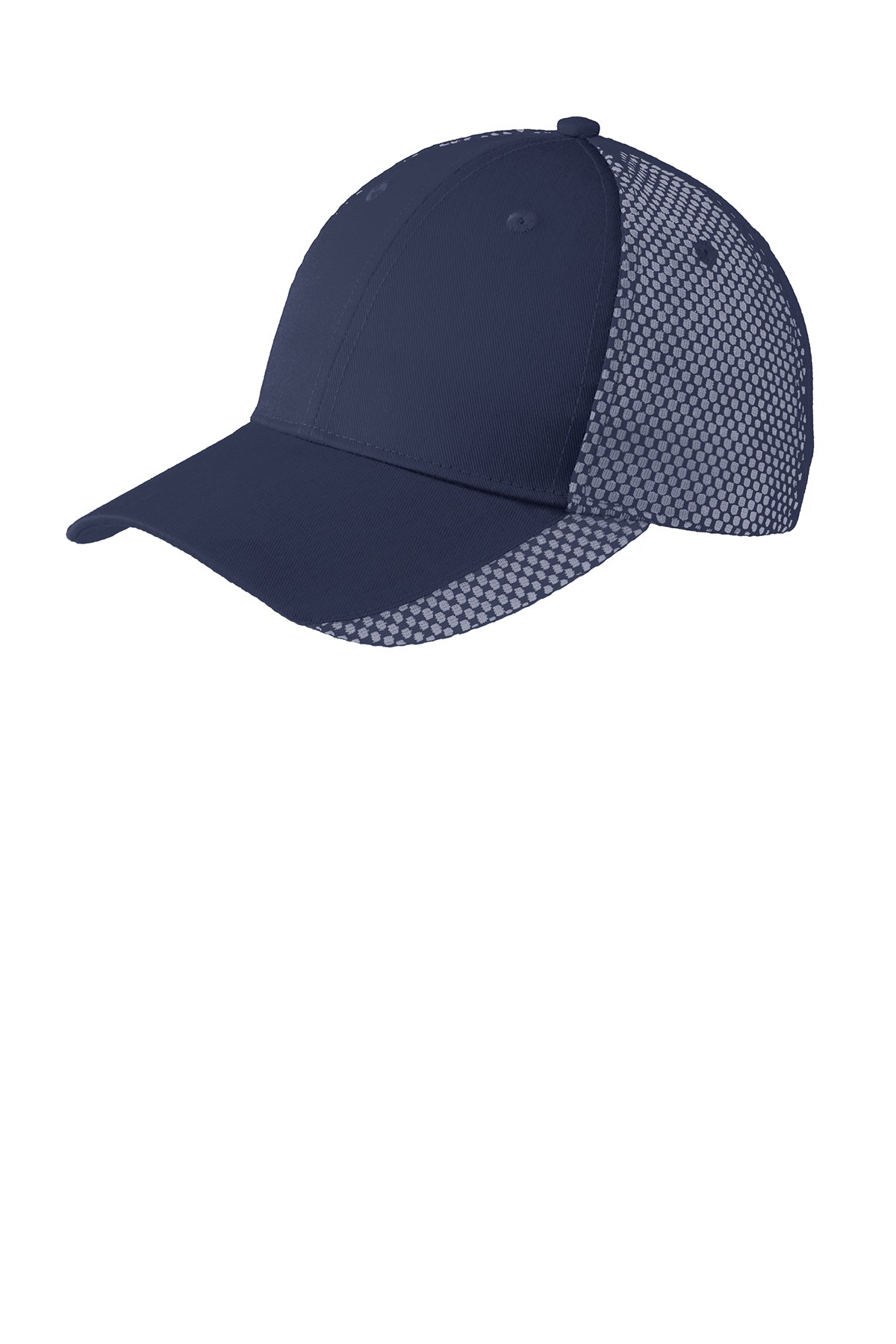 Port Authority Two-Color Mesh Back Branded Caps, Navy/ White