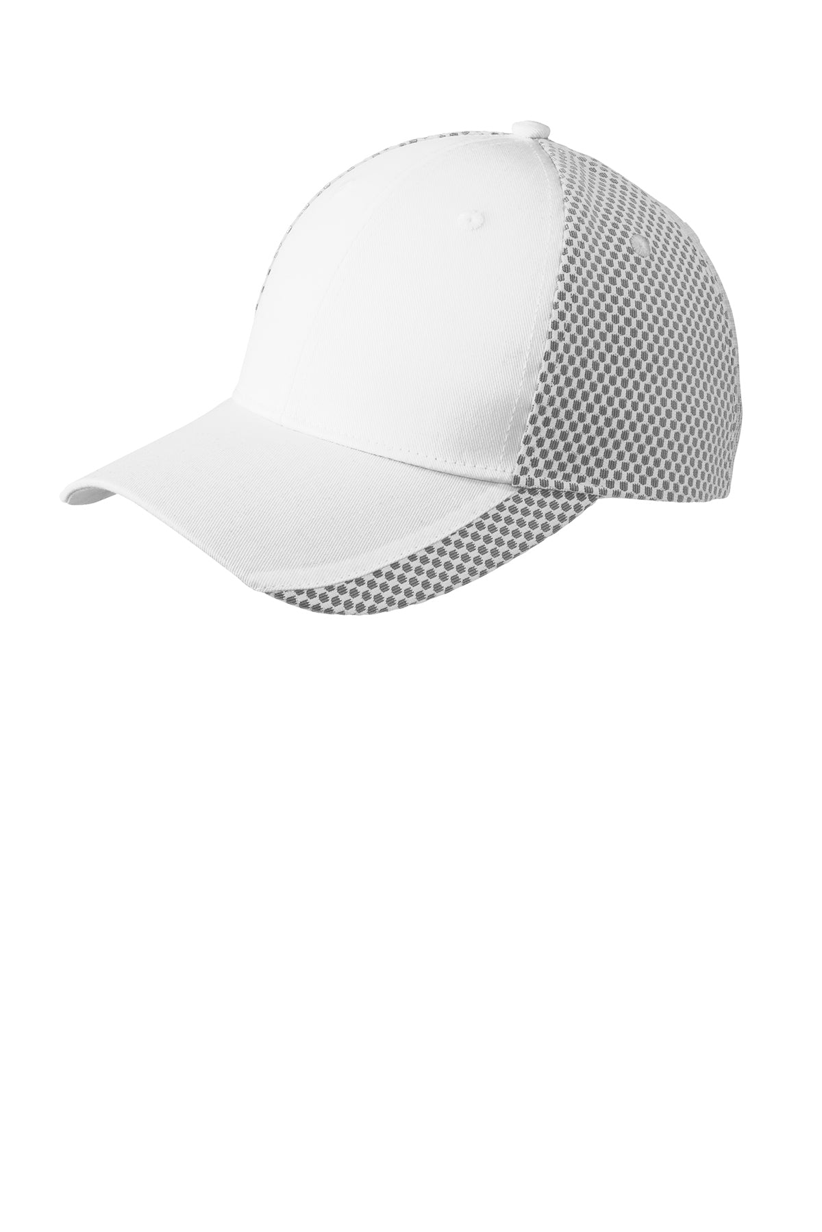 Port Authority Two-Color Mesh Back Branded Caps, White/ Black