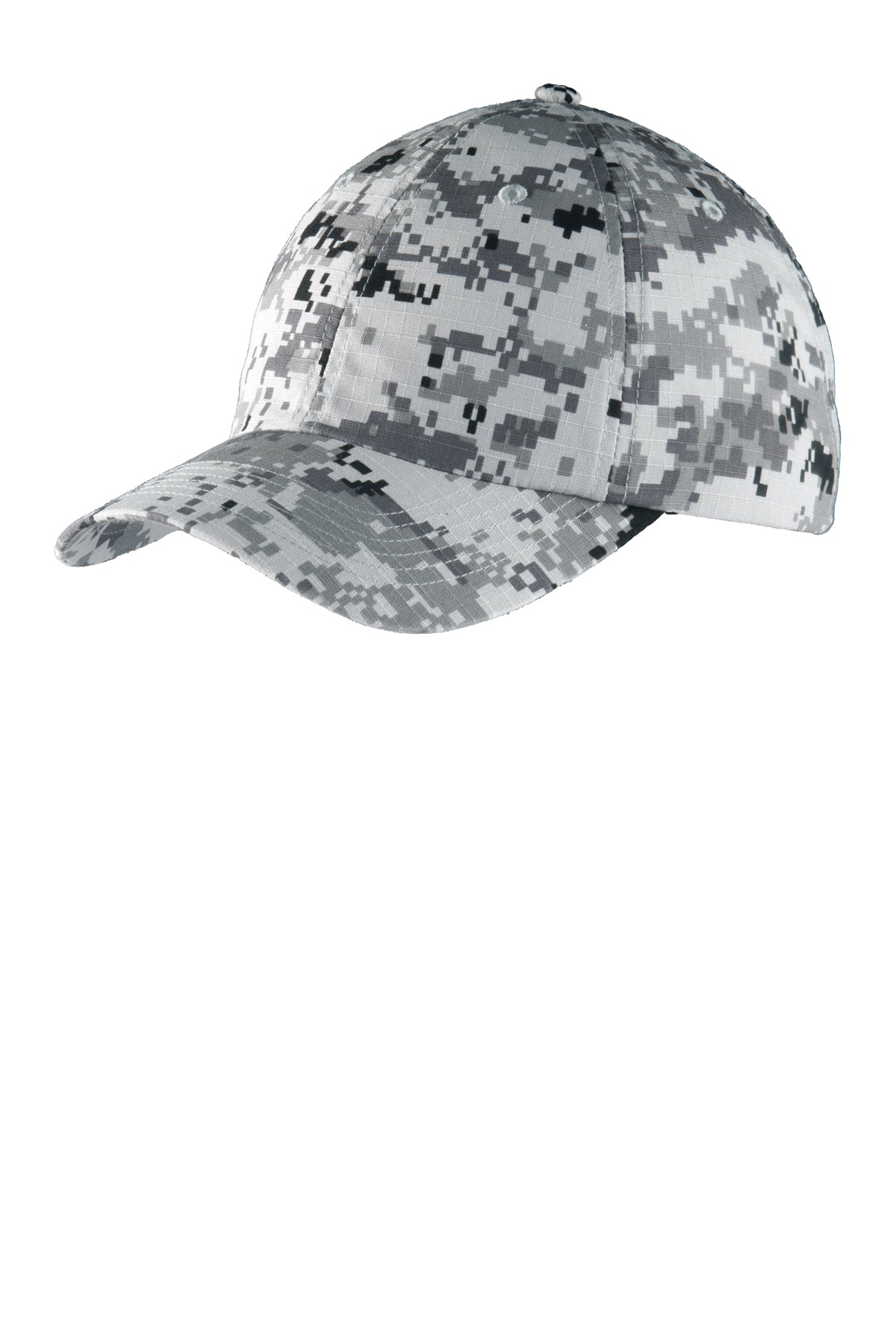 Port Authority Digital Ripstop Camouflage Custom Caps, Grey Camo