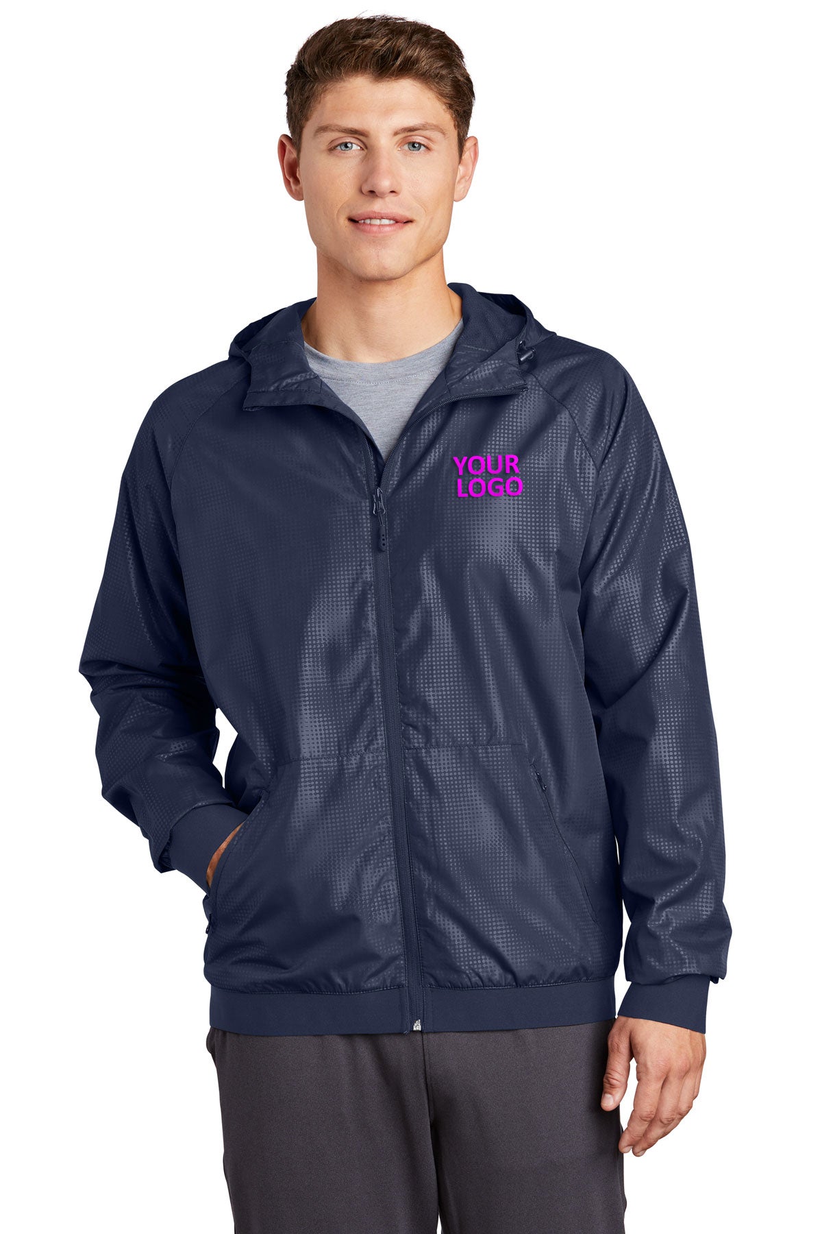 Sport-Tek True Navy/ True Navy JST53 embroidered team jackets