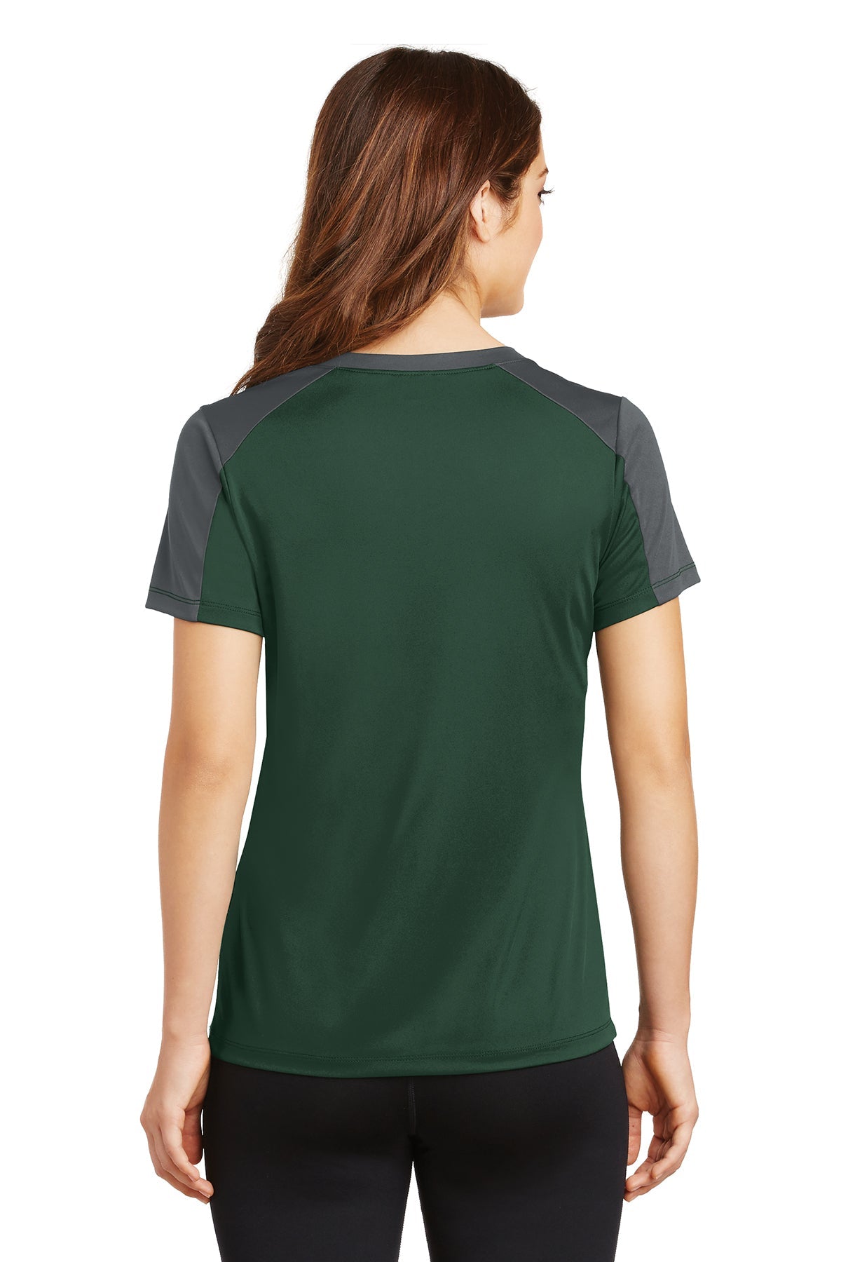 Sport-Tek Ladies PosiCharge Competitor Sleeve-Blocked V-Neck Tee