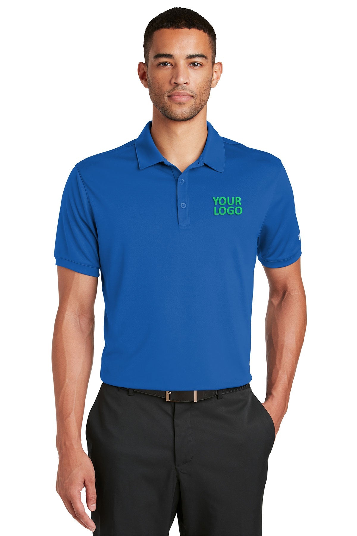 nike gym blue 799802 quality polo shirts with company logo
