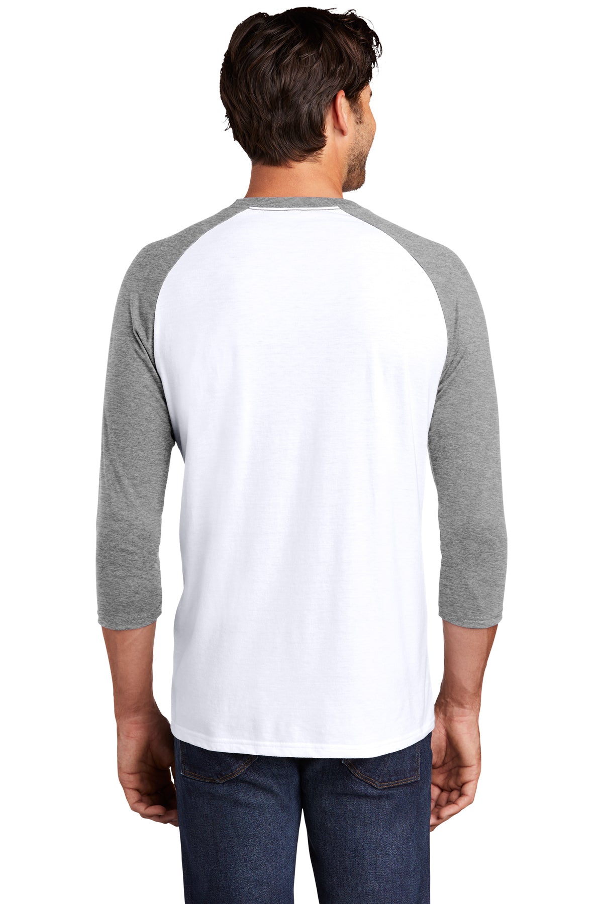 District Made Mens Perfect Tri 3/4-Sleeve Raglan