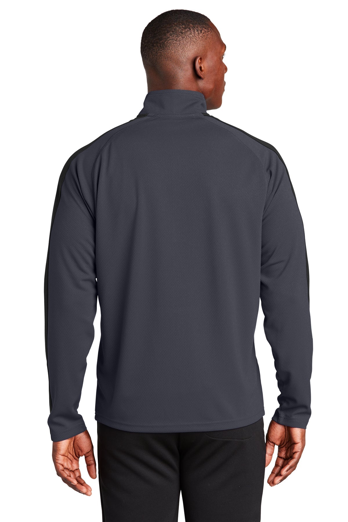 sport-tek_st861 _iron grey/ black_company_logo_sweatshirts