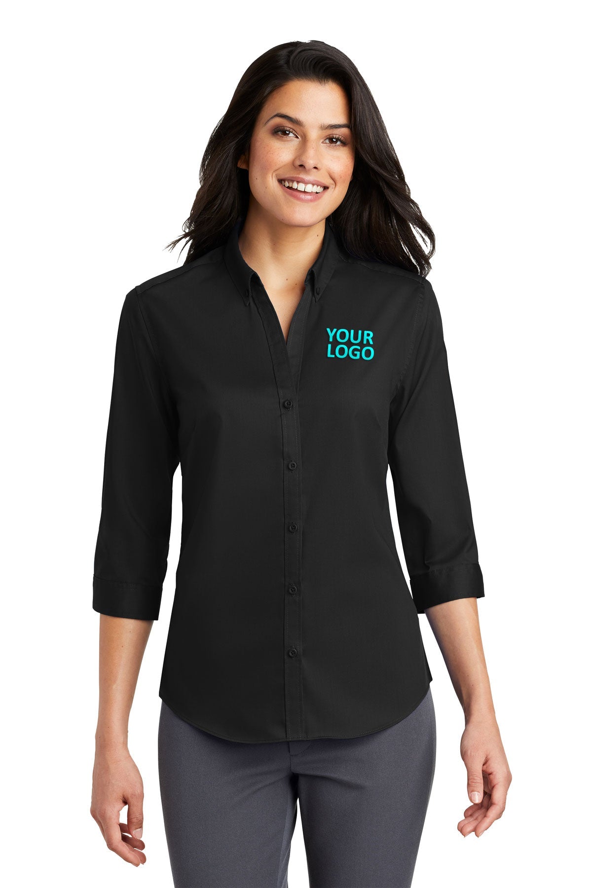 Port Authority Black L665 work shirts with logo
