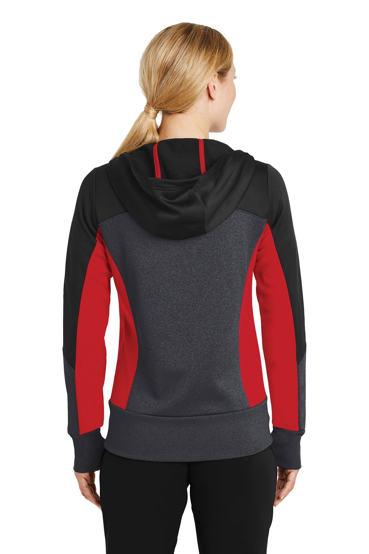 sport-tek_lst245 _black/ graphite heather/ true red_company_logo_sweatshirts