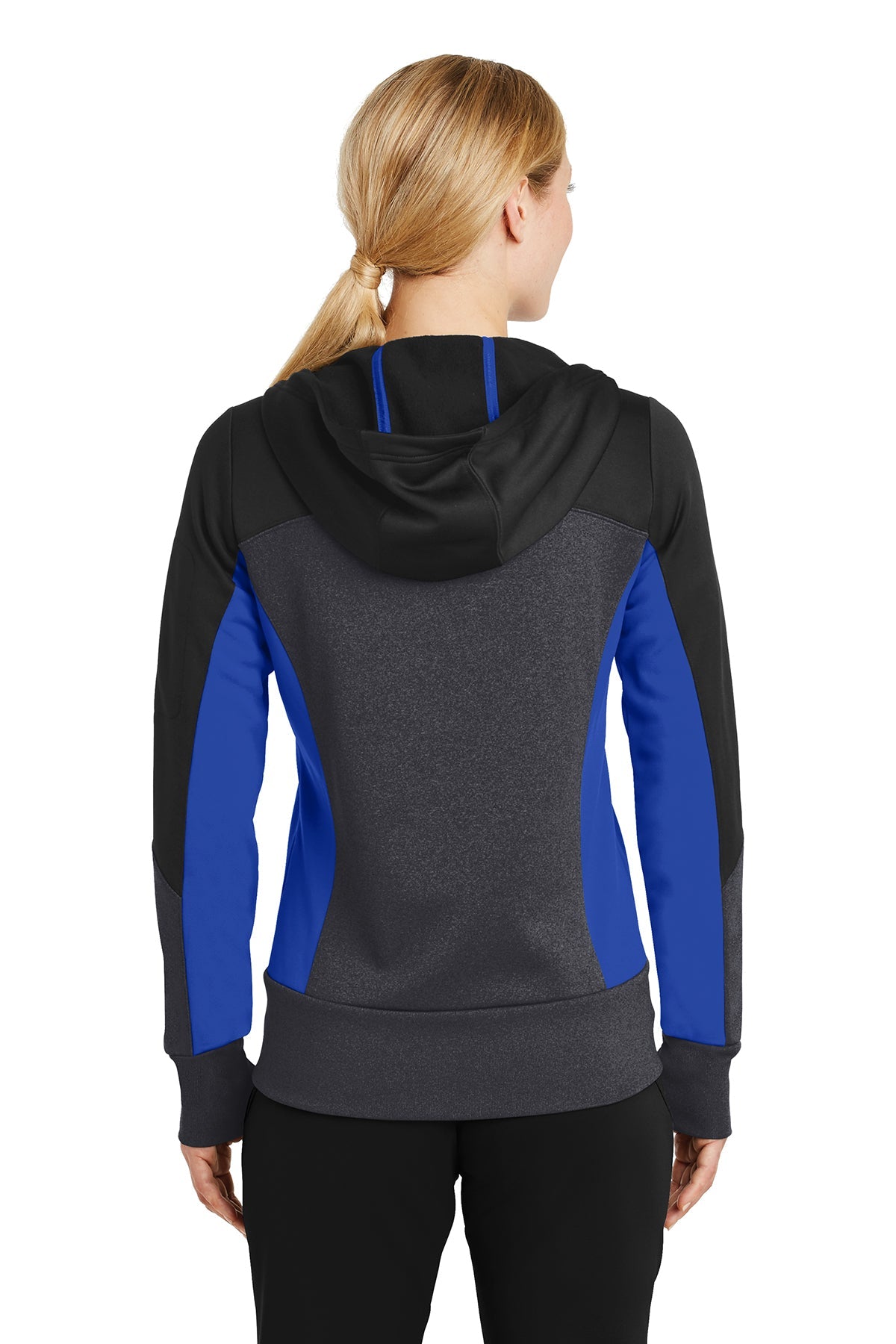 sport-tek_lst245 _black/ graphite heather/ true royal_company_logo_sweatshirts