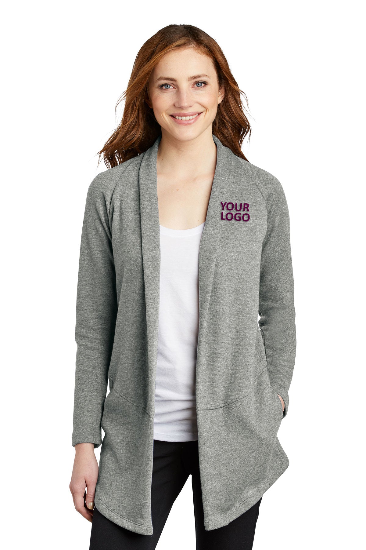 port authority medium heather grey/ charcoal heather l807 printed sweatshirts for business
