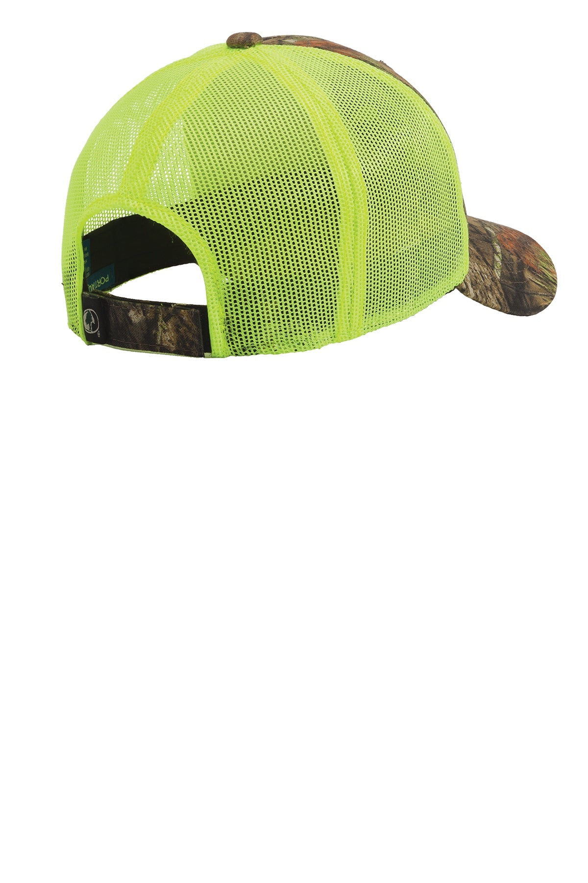 Port Authority Structured Camouflage Mesh Back Branded Caps, Mossy Oak Break Up Country/ Neon Yellow