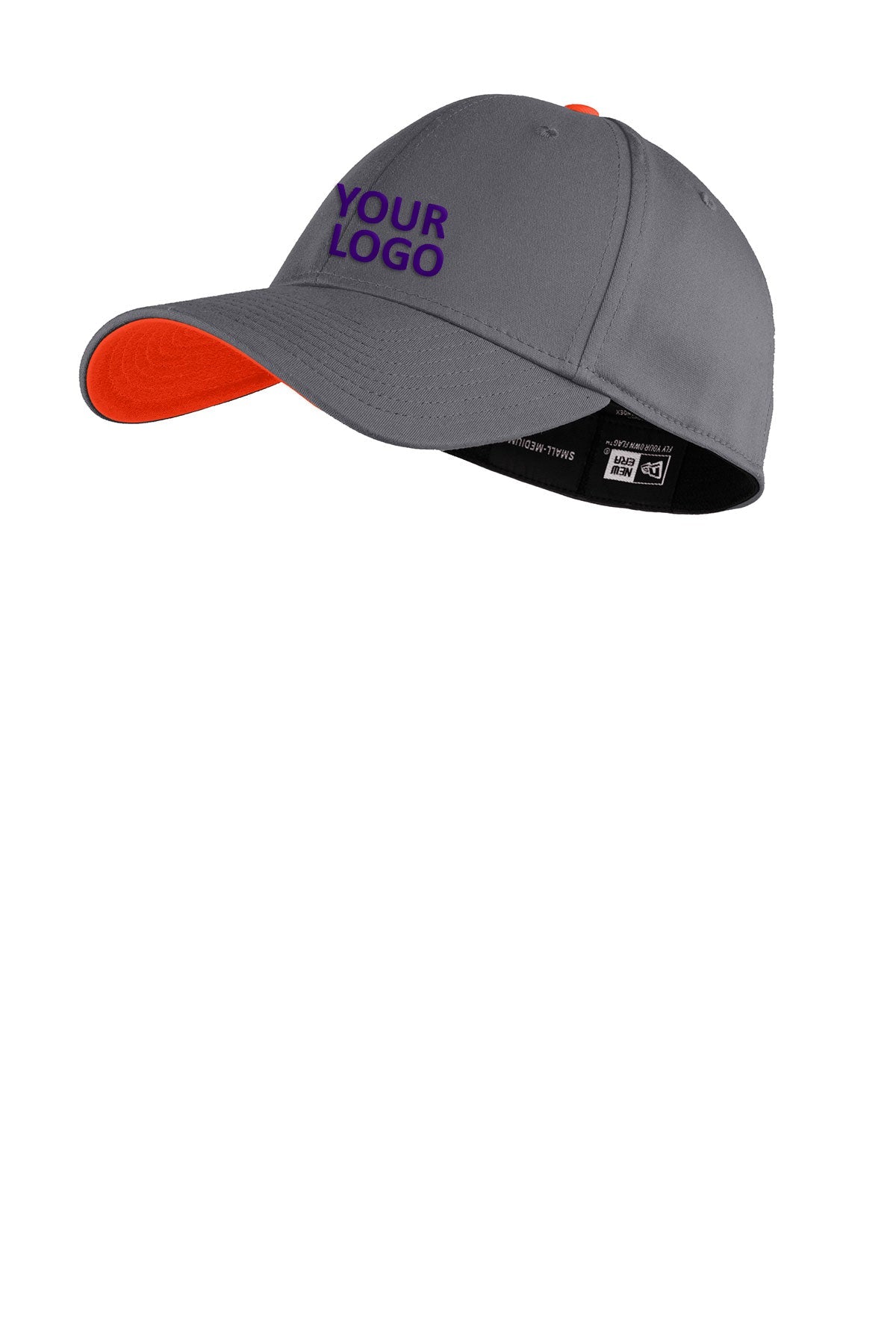 New Era Interception Branded Caps, Graphite/ Orange