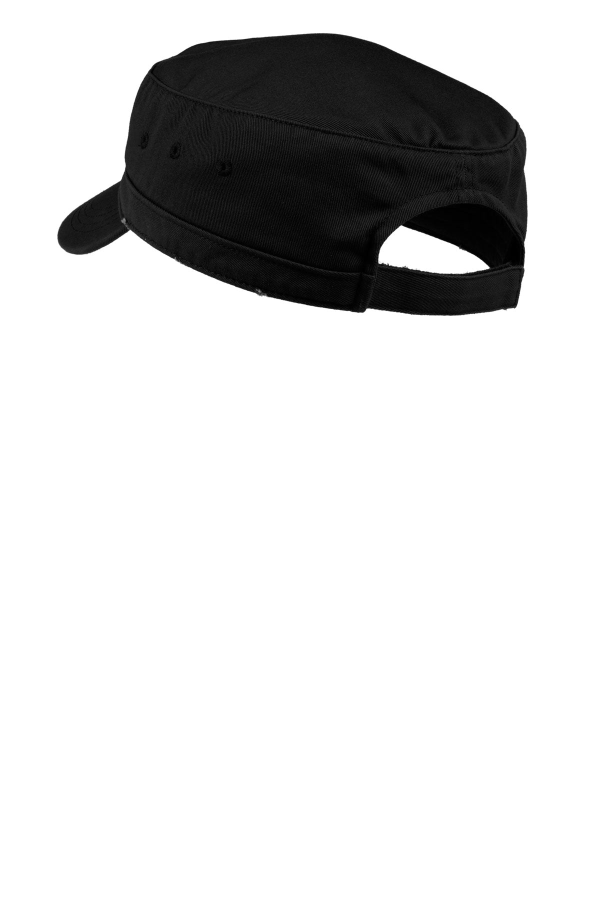 District Distressed Military Hats, Black