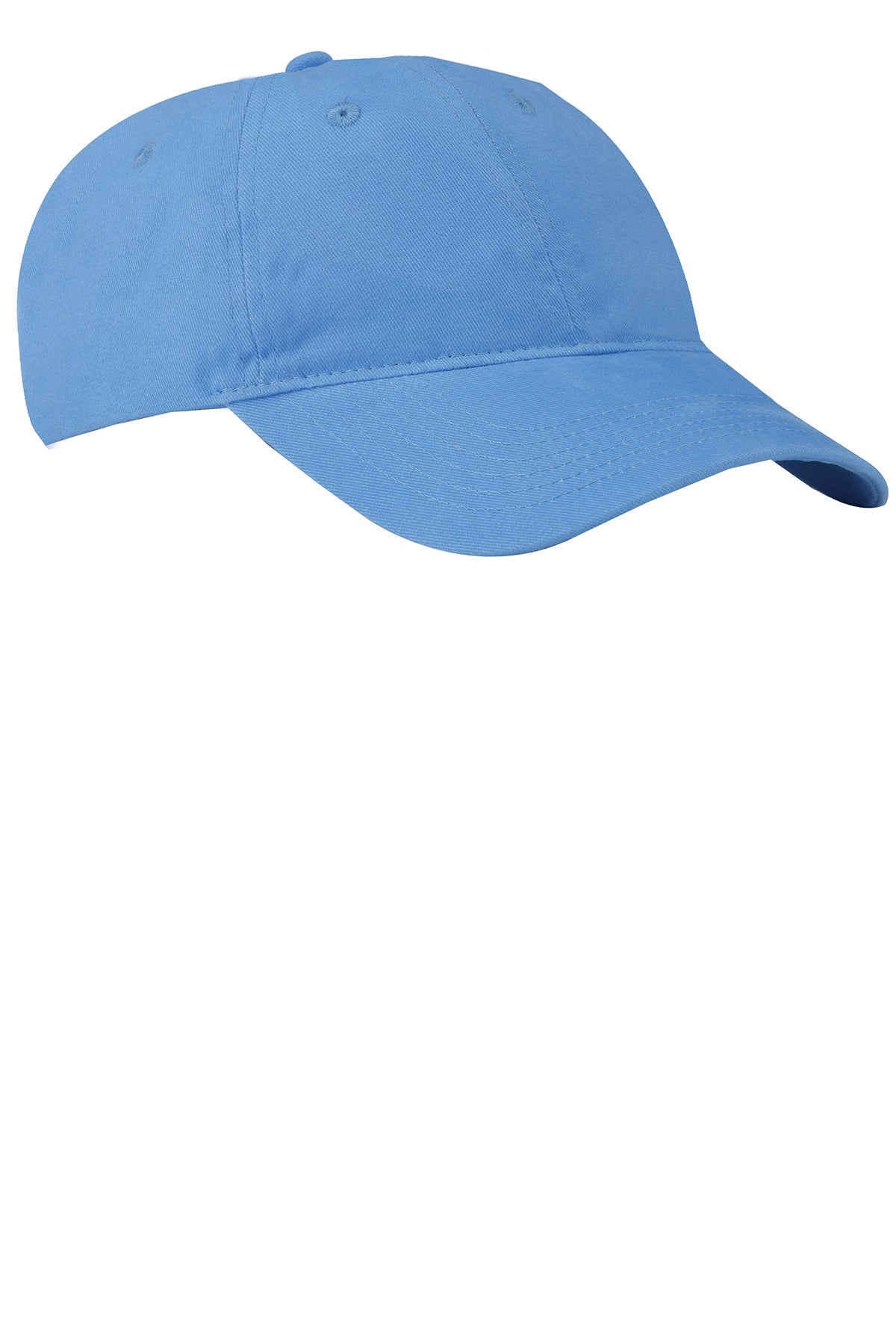 Port & Company Brushed Twill Branded Caps, Carolina Blue