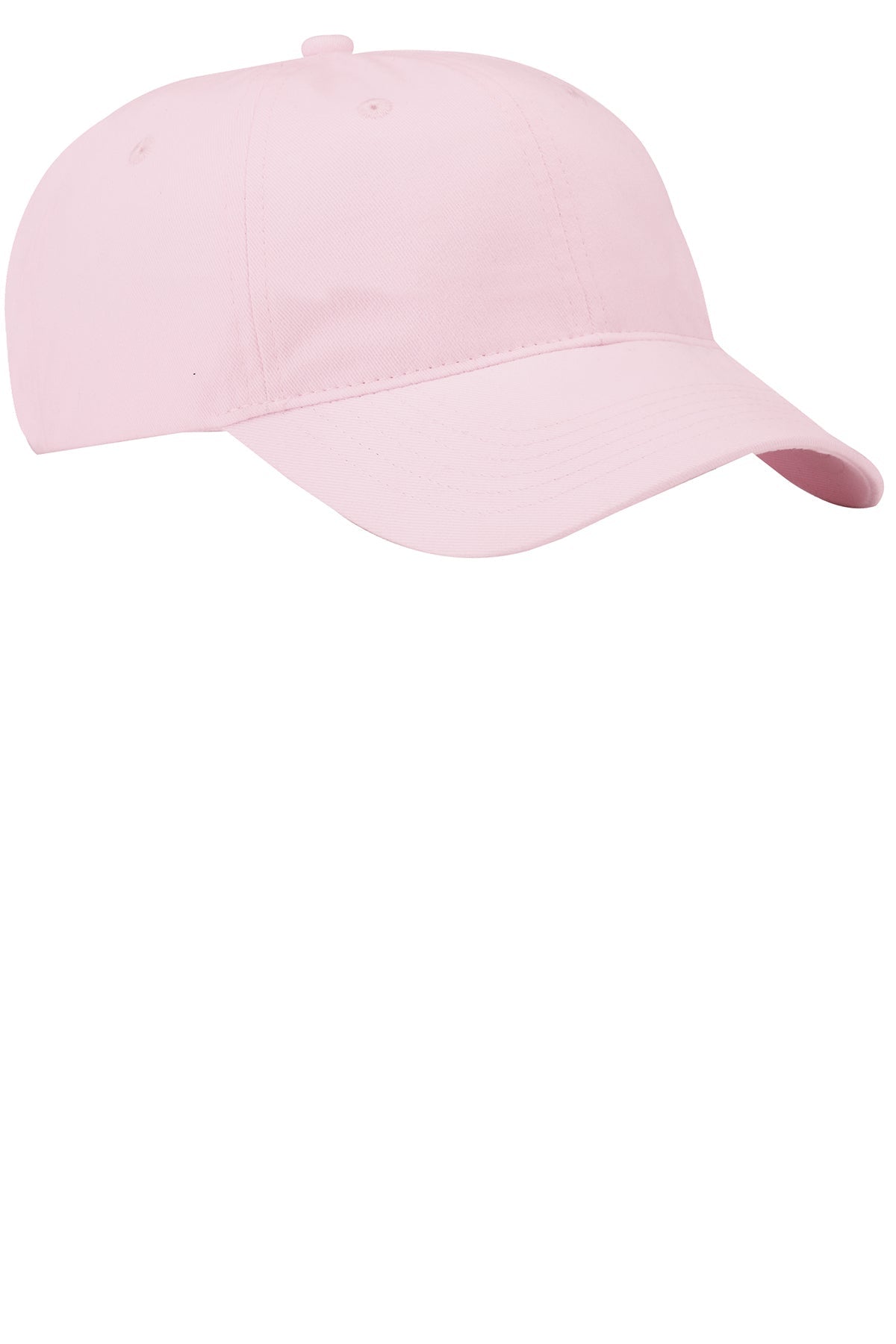 Port & Company Brushed Twill Customized Caps, Light Pink