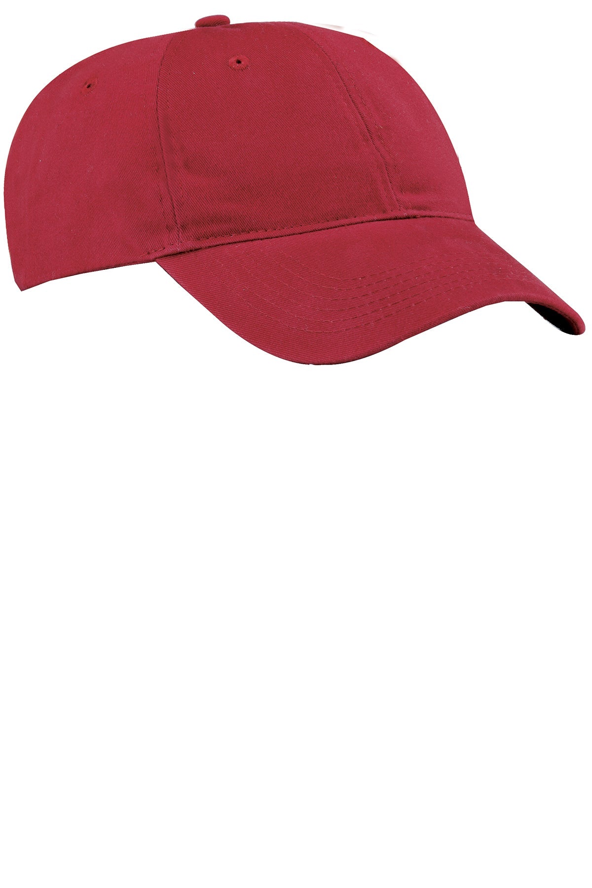 Port & Company Brushed Twill Custom Caps, Red