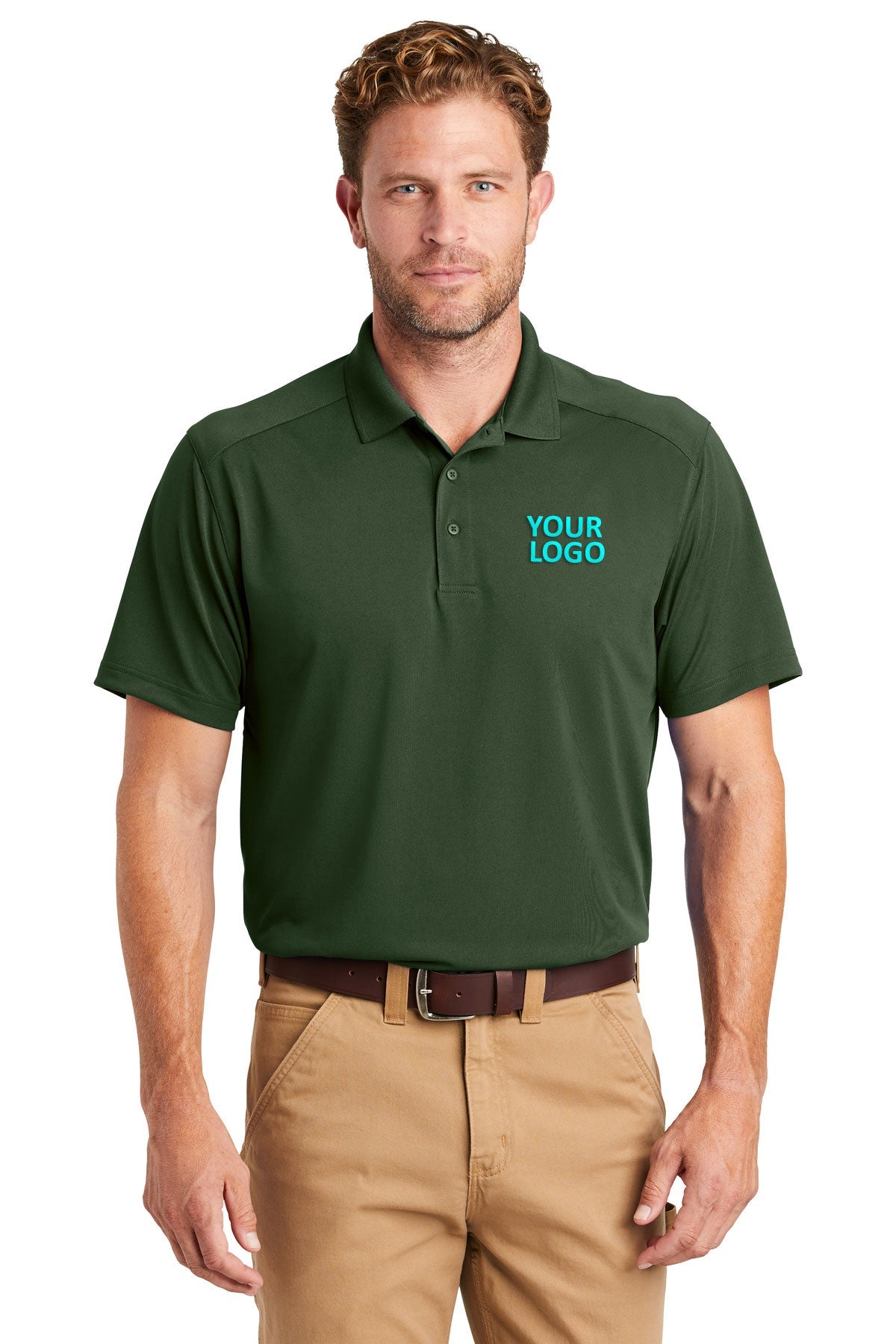 CornerStone Dark Green CS418 custom polo shirts for business