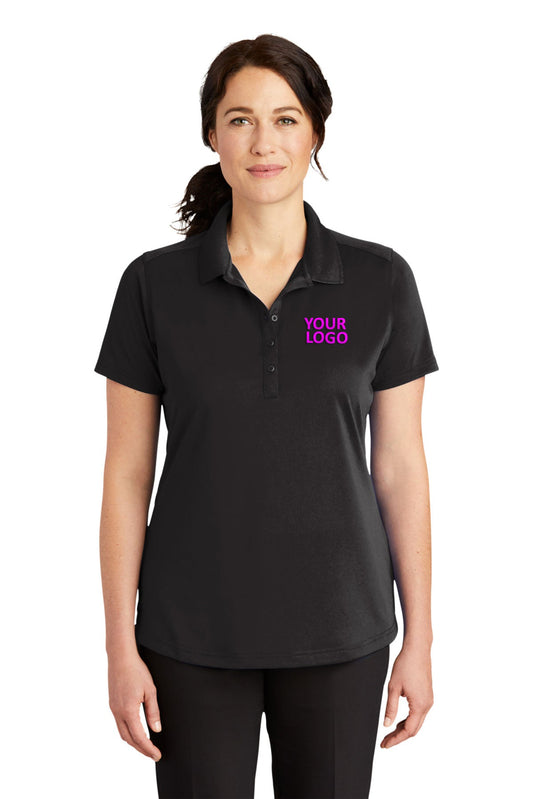 CornerStone Black CS419 polo shirts with logo embroidery