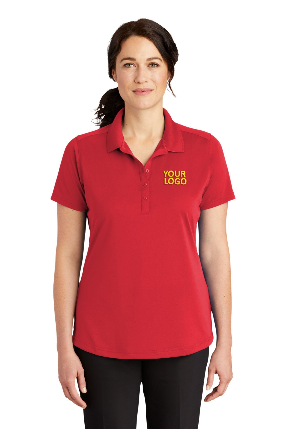 CornerStone Red CS419 polo shirts with company logo