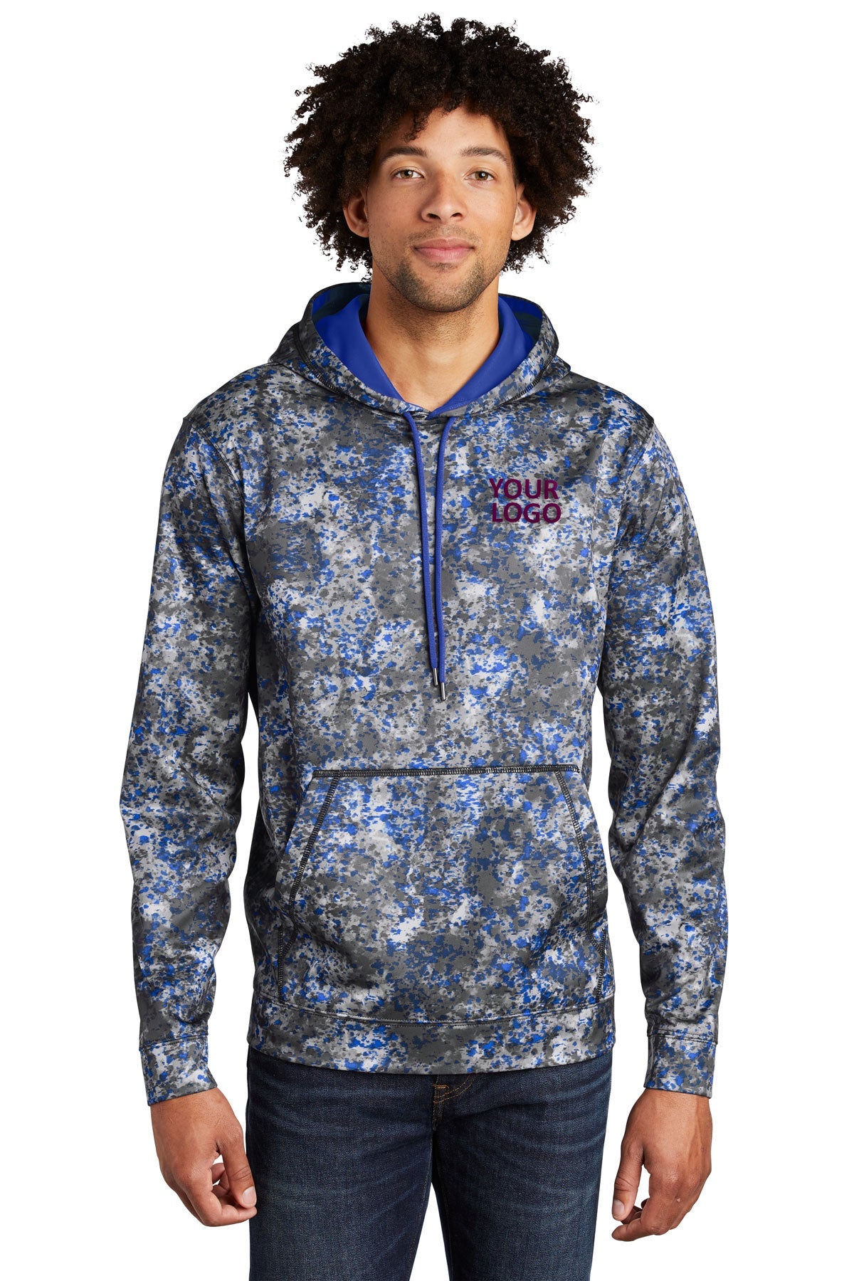 Sport-Tek True Royal ST230 custom sweatshirts with logo