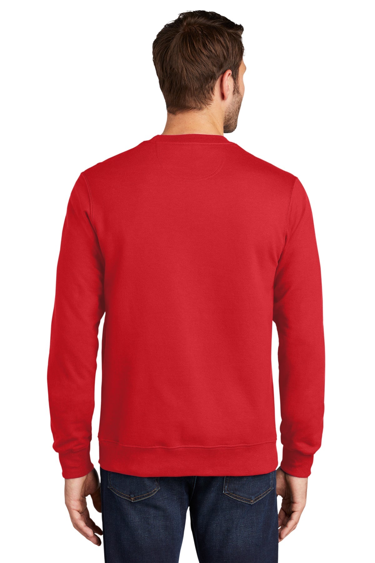 port & company_pc850 _bright red_company_logo_sweatshirts