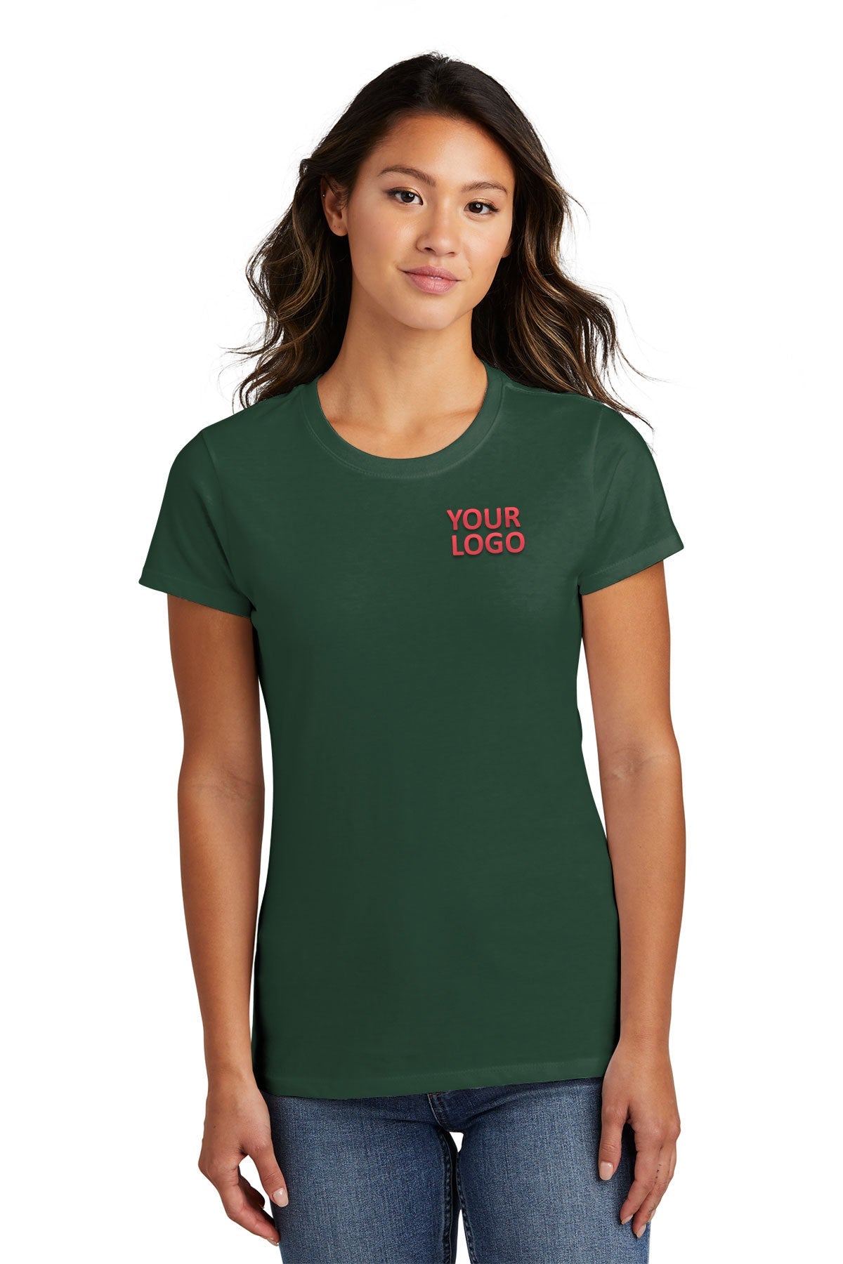 Port & Company Ladies Fan Customized Favorite Tee's, Forest Green