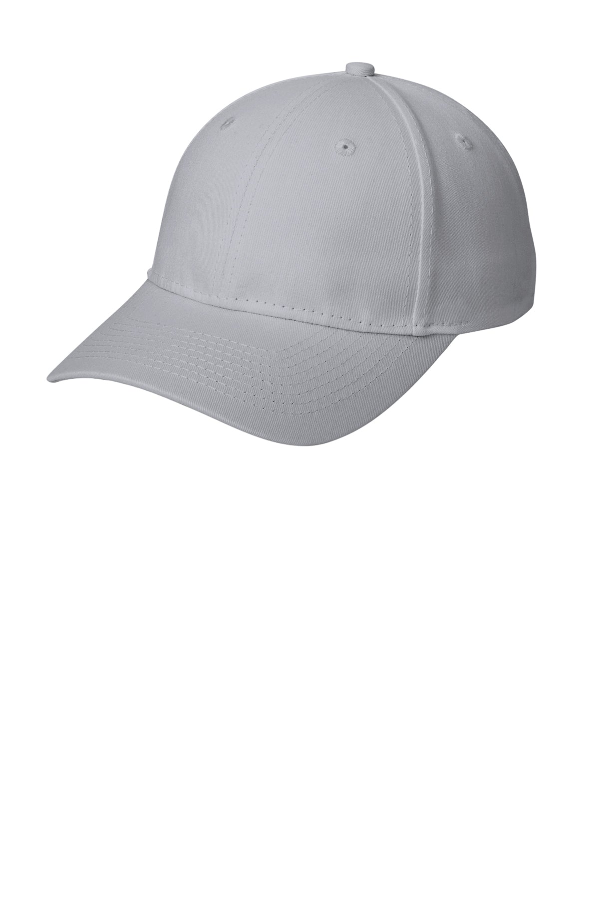 Port & Company Six Panel Twill Branded Caps, Silver