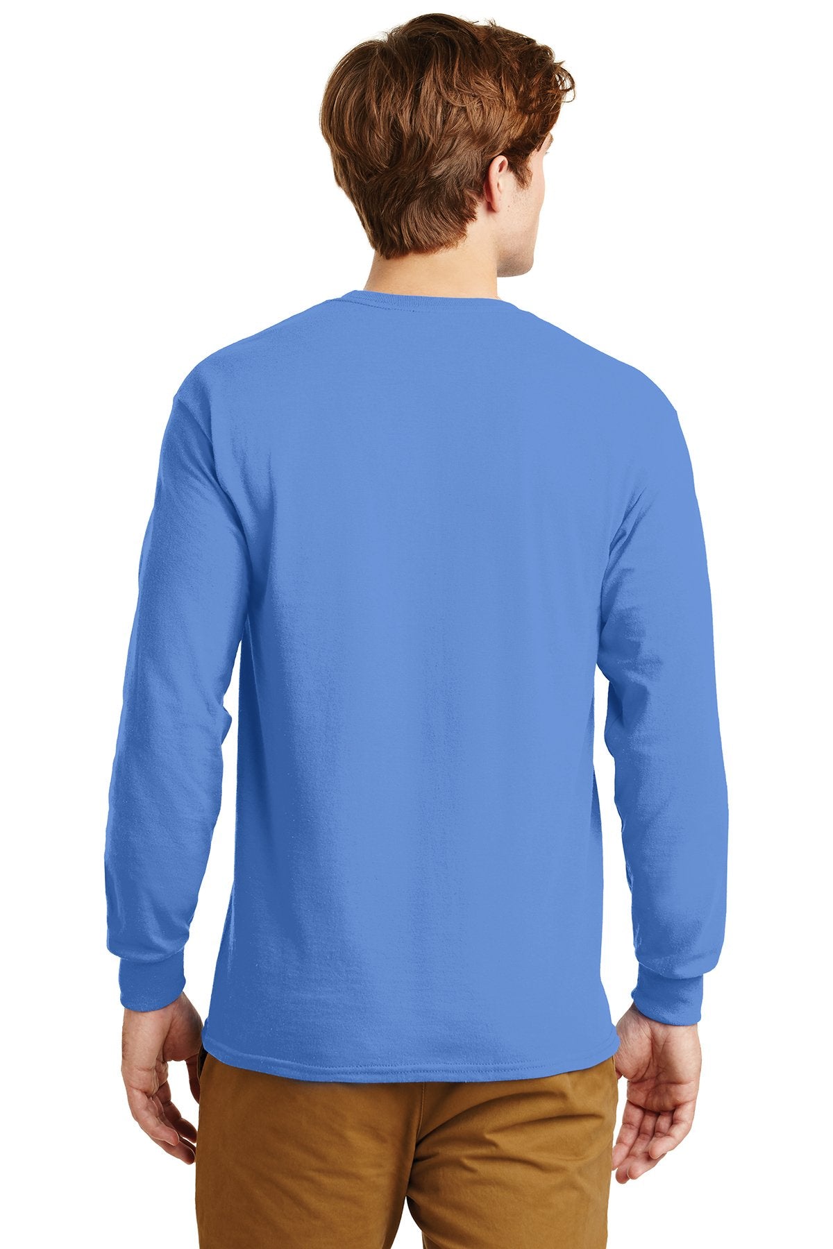 gildan ultra cotton long sleeve t shirt g2400 carolina blue