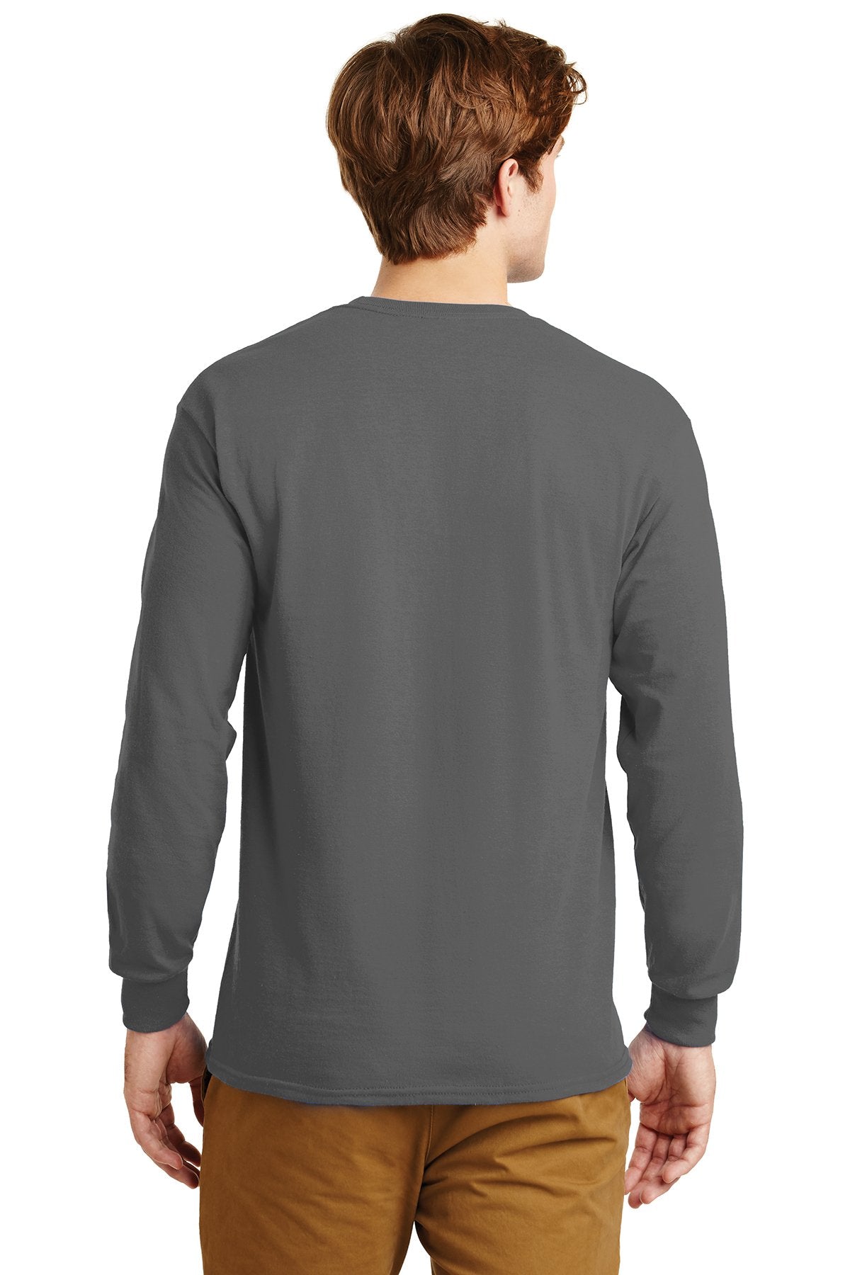 gildan ultra cotton long sleeve t shirt g2400 charcoal