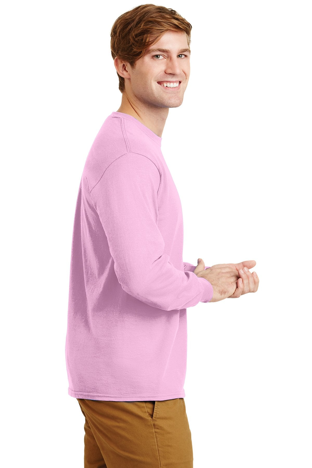 gildan ultra cotton long sleeve t shirt g2400 light pink