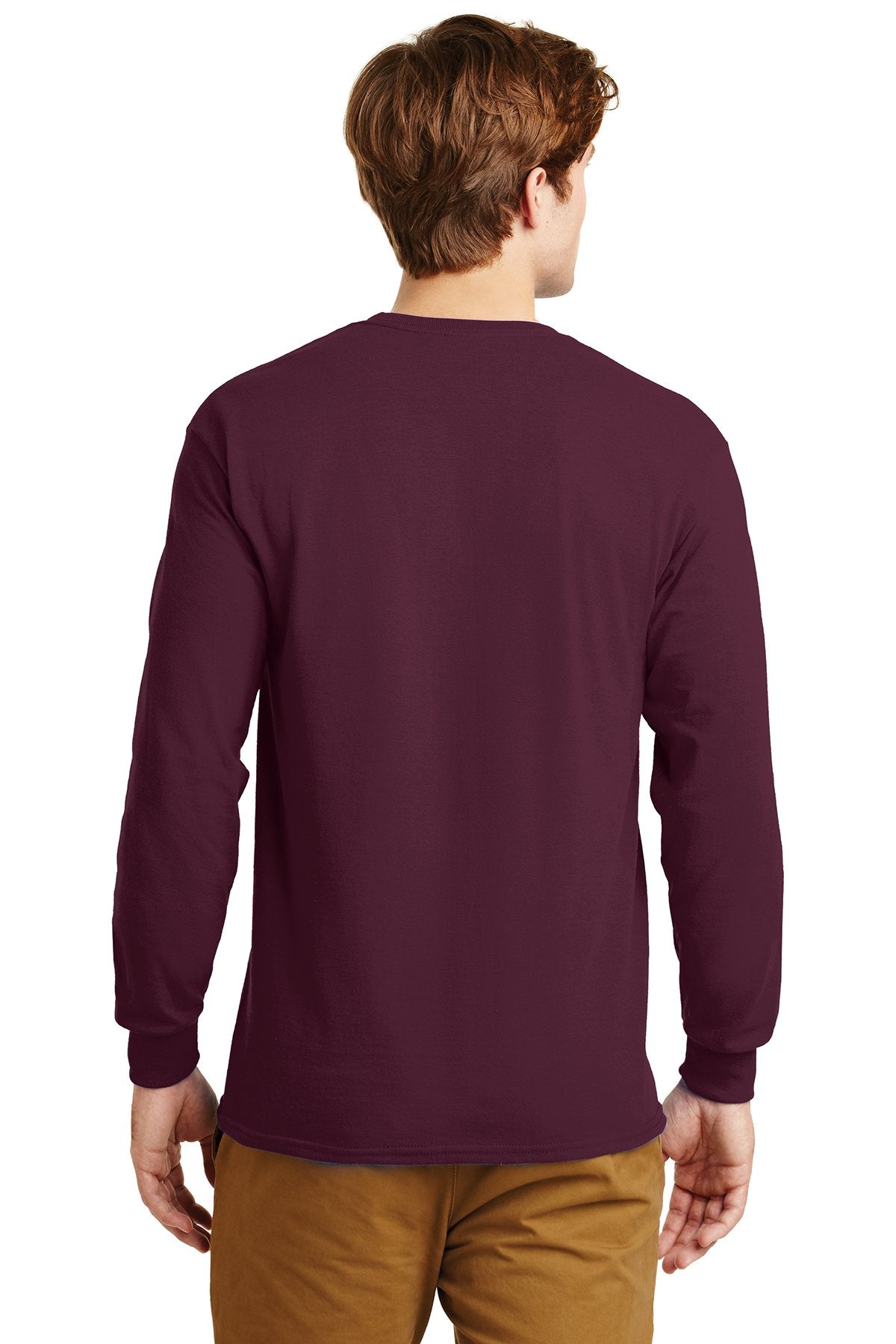 gildan ultra cotton long sleeve t shirt g2400 maroon
