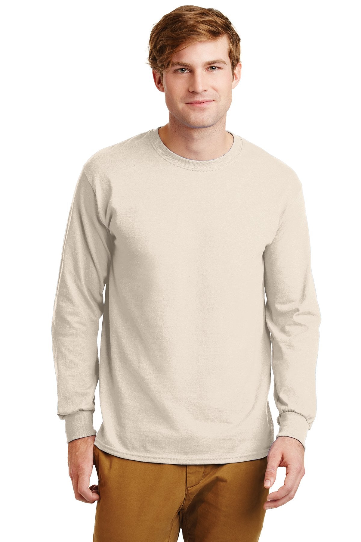 gildan ultra cotton long sleeve t shirt g2400 natural